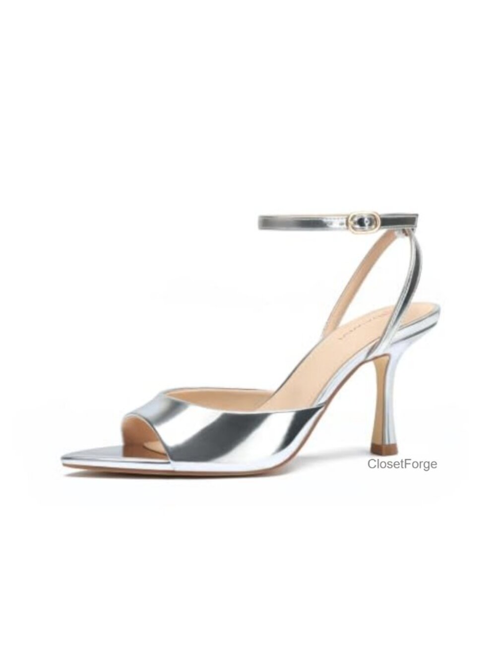 Women's Strappy Stiletto Heel Sandals Open Toe Dress Shoes Padded Ankle Strap